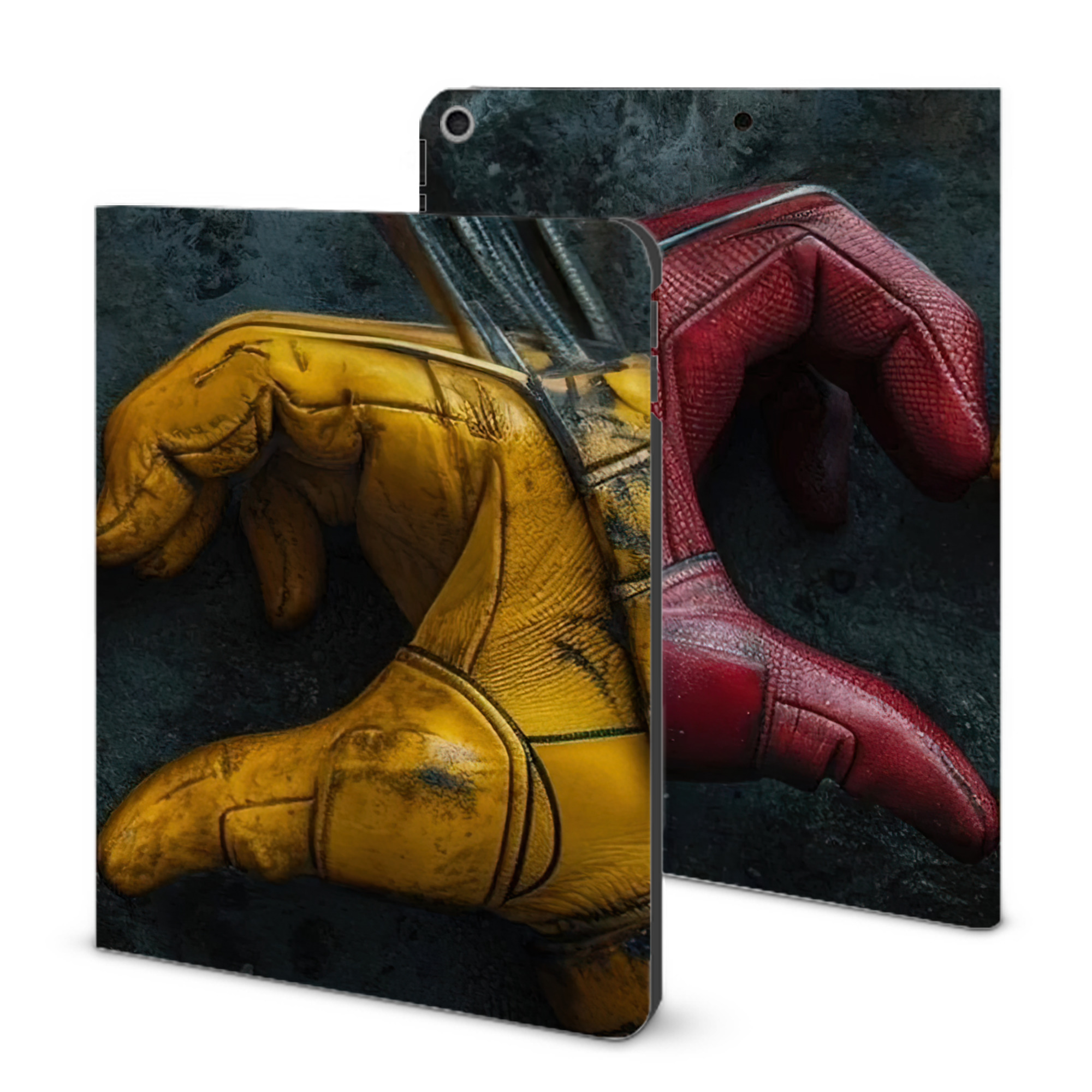 （画像用） Deadpool デッドプール IPad ケース ブック型 PUレザー TPU 耐衝撃 軽量 薄型 ペン収納なし 全面保護 IPad 各モデル対応